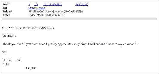Client testimonial