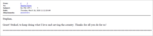 Client testimonial