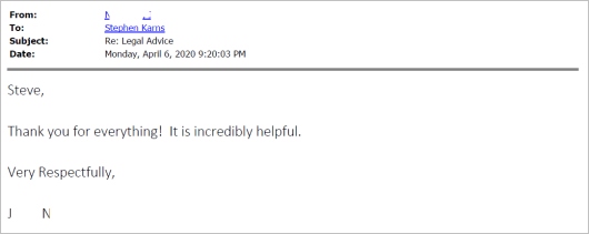 Client testimonial