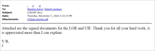 Client testimonial