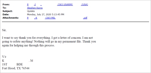 Client testimonial
