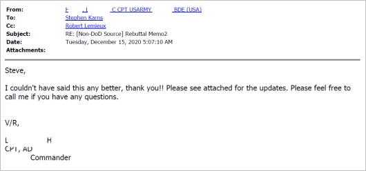 Client testimonial