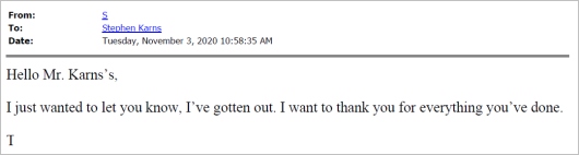Client testimonial
