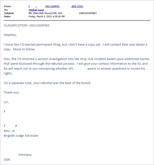 Client testimonial