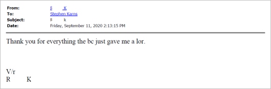 Client testimonial