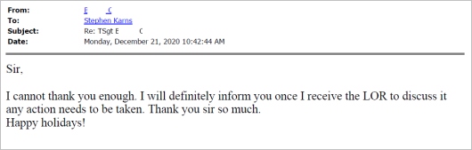 Client testimonial