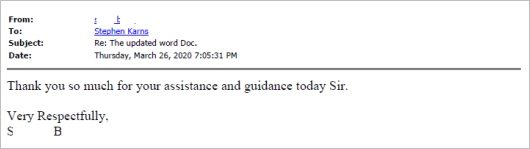 Client testimonial