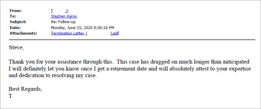 Client testimonial