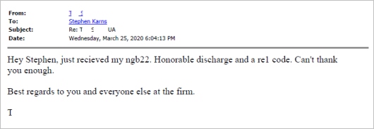 Client testimonial