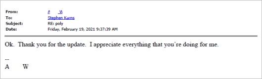 Client testimonial