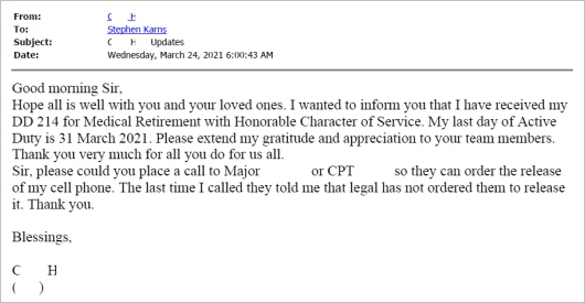 Client testimonial