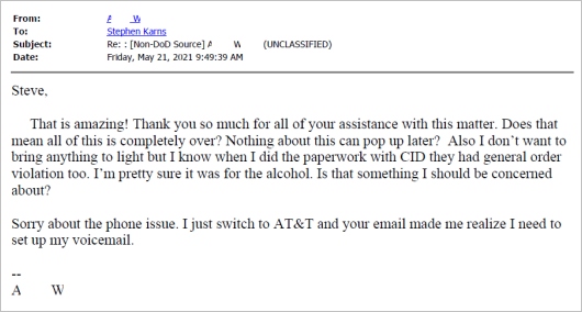 Client testimonial