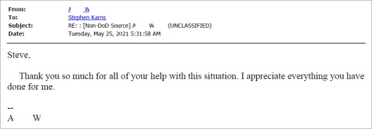Client testimonial