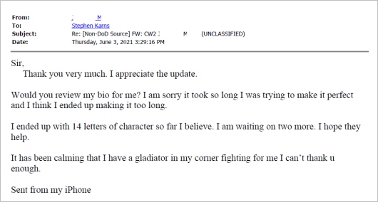 Client testimonial