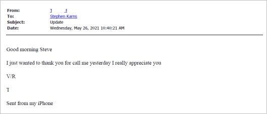 Client testimonial