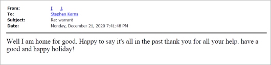 Client testimonial
