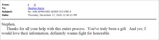 Client testimonial
