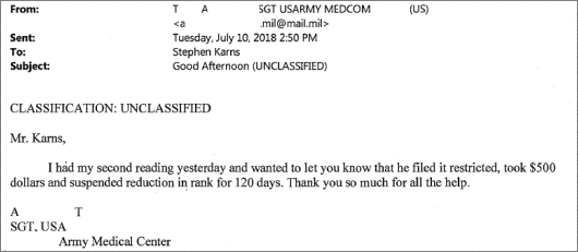 Client testimonial