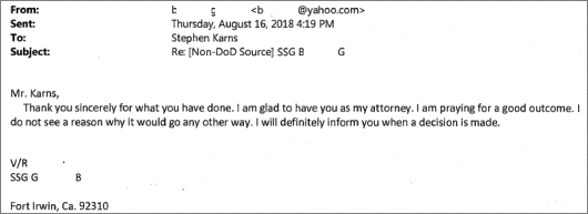 Client testimonial