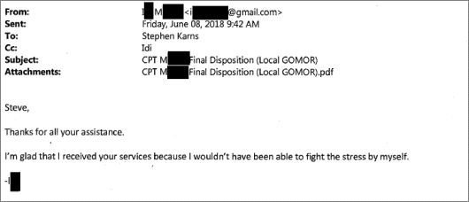 Client testimonial