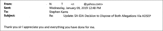 Client testimonial
