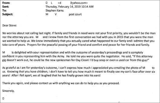 Client testimonial