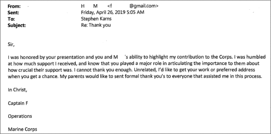 Client testimonial