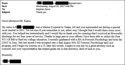 Client testimonial